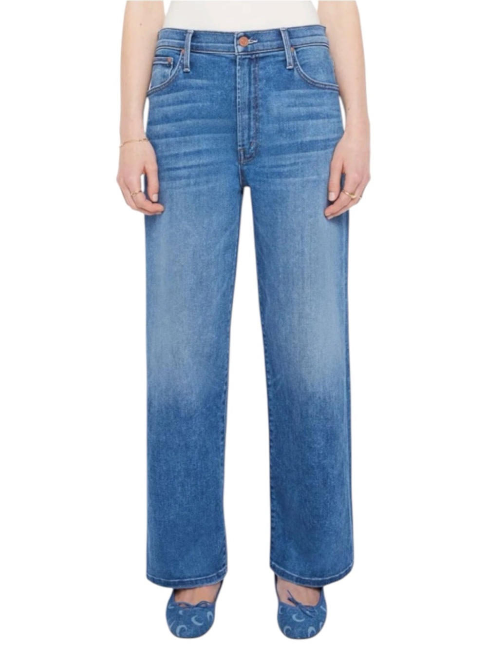 MOTHER The Dodger Ankle Wide Leg Jeans FWZ Wash Size 30 Made USA